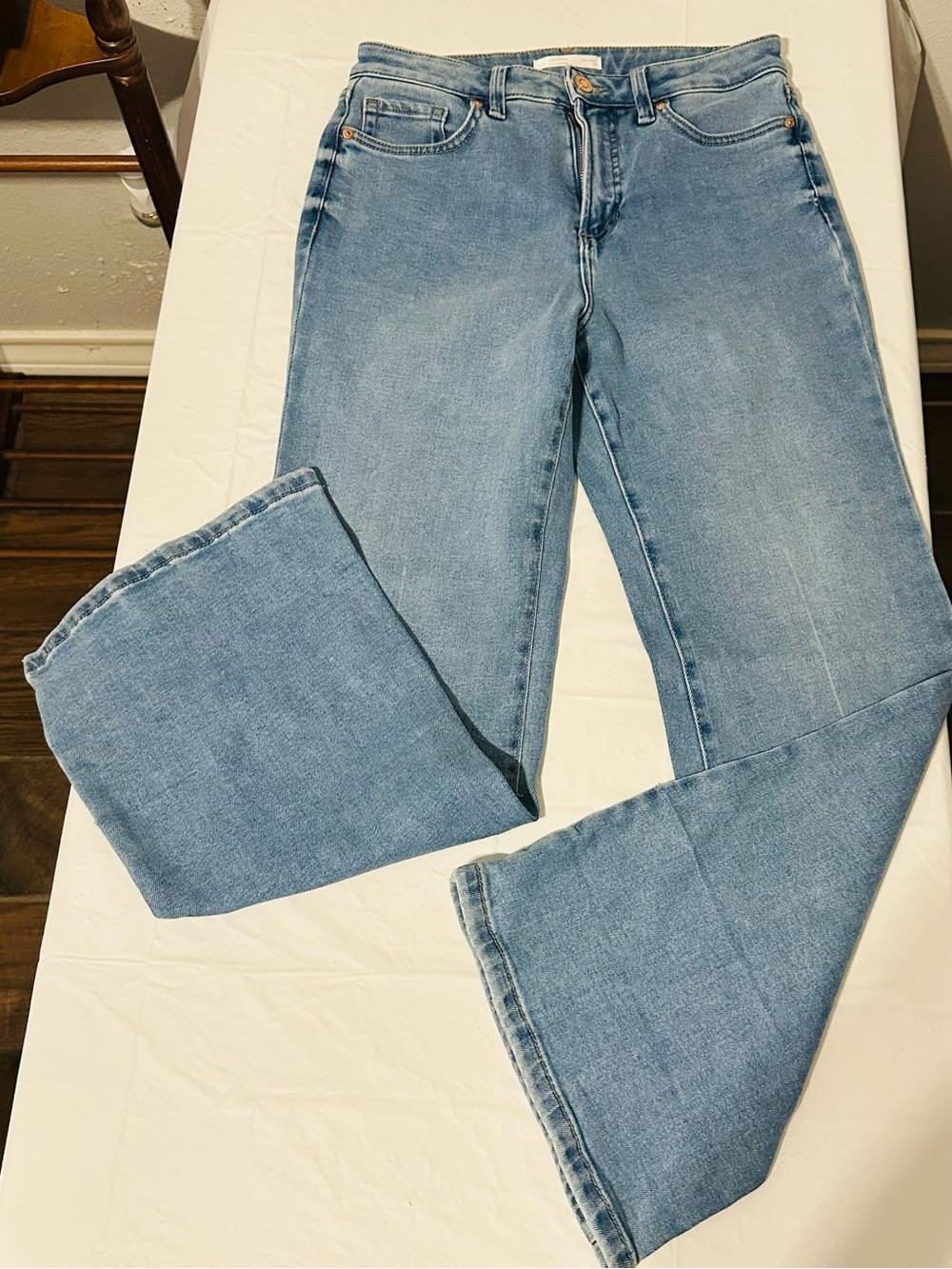 LC Lauren Conrad Light Blue High-Rise Flare Jeans